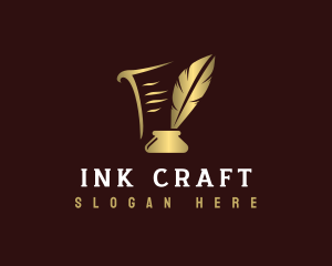 Ink - Quill Feather Ink logo design