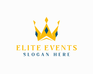 Events - Monarch Crown Letter W logo design