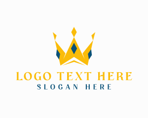 College - Monarch Crown Letter W logo design