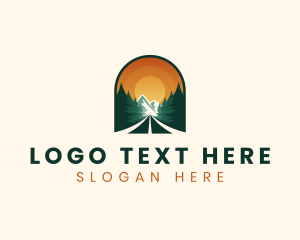 Path - Pine Tree Forest Road logo design