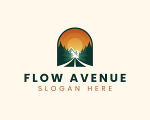 Pine Tree Forest Road logo design