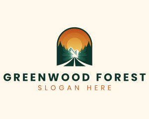 Pine Tree Forest Road logo design