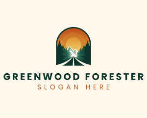 Pine Tree Forest Road logo design