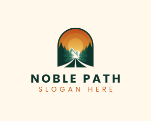 Pine Tree Forest Road logo design