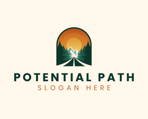 Pine Tree Forest Road logo design