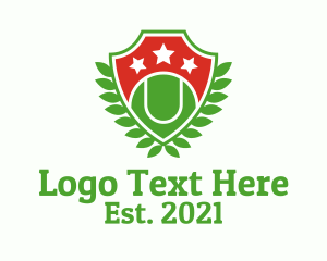 League - Tennis Ball Crest logo design
