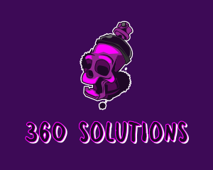 Purple Skull Spray Paint logo design