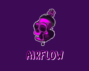 Purple Skull Spray Paint logo design