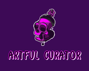 Purple Skull Spray Paint logo design