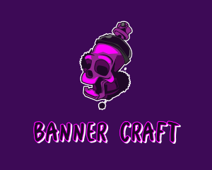 Purple Skull Spray Paint logo design