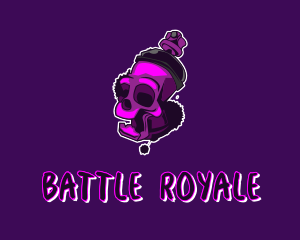 Fortnite - Purple Skull Spray Paint logo design