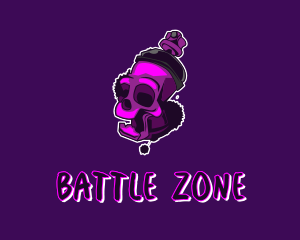 Pubg - Purple Skull Spray Paint logo design