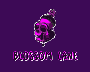 Purple Skull Spray Paint logo design