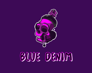 Purple Skull Spray Paint logo design