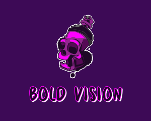 Purple Skull Spray Paint logo design