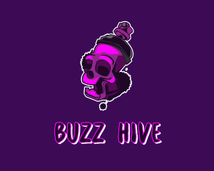 Purple Skull Spray Paint logo design