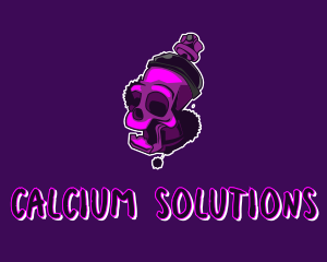 Purple Skull Spray Paint logo design