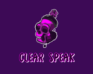 Purple Skull Spray Paint logo design