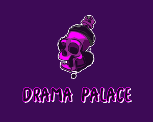 Purple Skull Spray Paint logo design