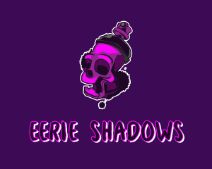 Creepy - Purple Skull Spray Paint logo design