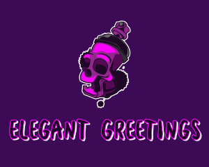 Purple Skull Spray Paint logo design