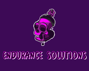 Purple Skull Spray Paint logo design