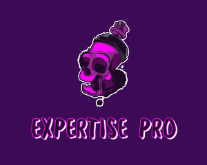 Purple Skull Spray Paint logo design