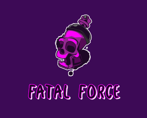 Deadly - Purple Skull Spray Paint logo design