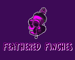 Purple Skull Spray Paint logo design