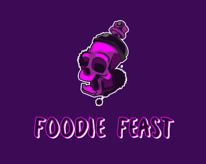 Purple Skull Spray Paint logo design