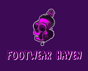 Purple Skull Spray Paint logo design