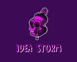 Purple Skull Spray Paint logo design