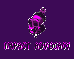 Purple Skull Spray Paint logo design