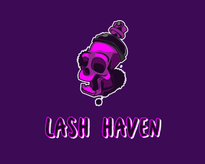 Purple Skull Spray Paint logo design