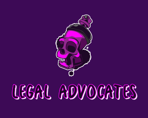 Purple Skull Spray Paint logo design