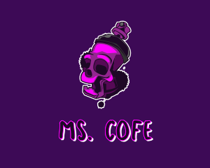 Purple Skull Spray Paint logo design