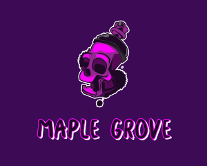 Purple Skull Spray Paint logo design