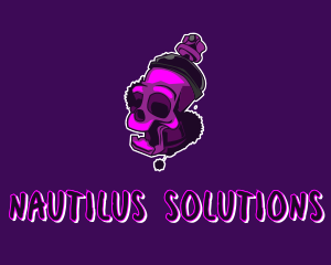 Purple Skull Spray Paint logo design