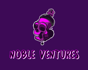 Purple Skull Spray Paint logo design