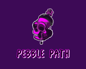 Purple Skull Spray Paint logo design