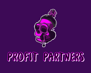 Purple Skull Spray Paint logo design