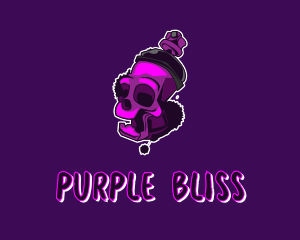 Purple - Purple Skull Spray Paint logo design