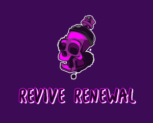 Purple Skull Spray Paint logo design