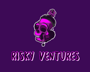 Purple Skull Spray Paint logo design