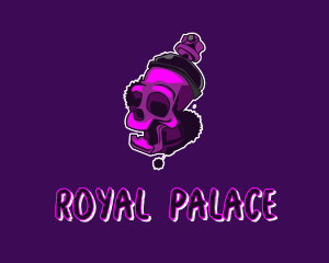 Purple Skull Spray Paint logo design