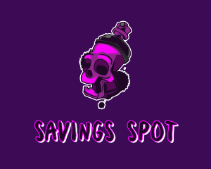 Purple Skull Spray Paint logo design