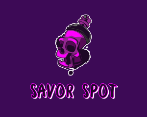 Purple Skull Spray Paint logo design