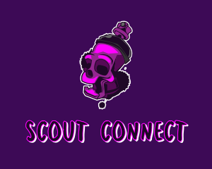 Purple Skull Spray Paint logo design