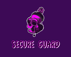 Spooky - Purple Skull Spray Paint logo design