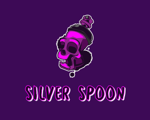 Purple Skull Spray Paint logo design